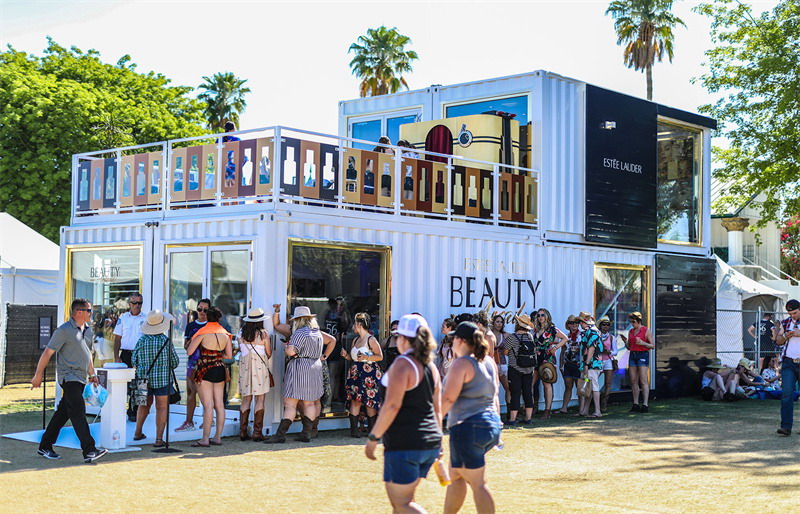 Container Shop | Mobile Container Cosmetic Shop! Integrating leisure, entertainment and food, it makes people experience the brand more deeply