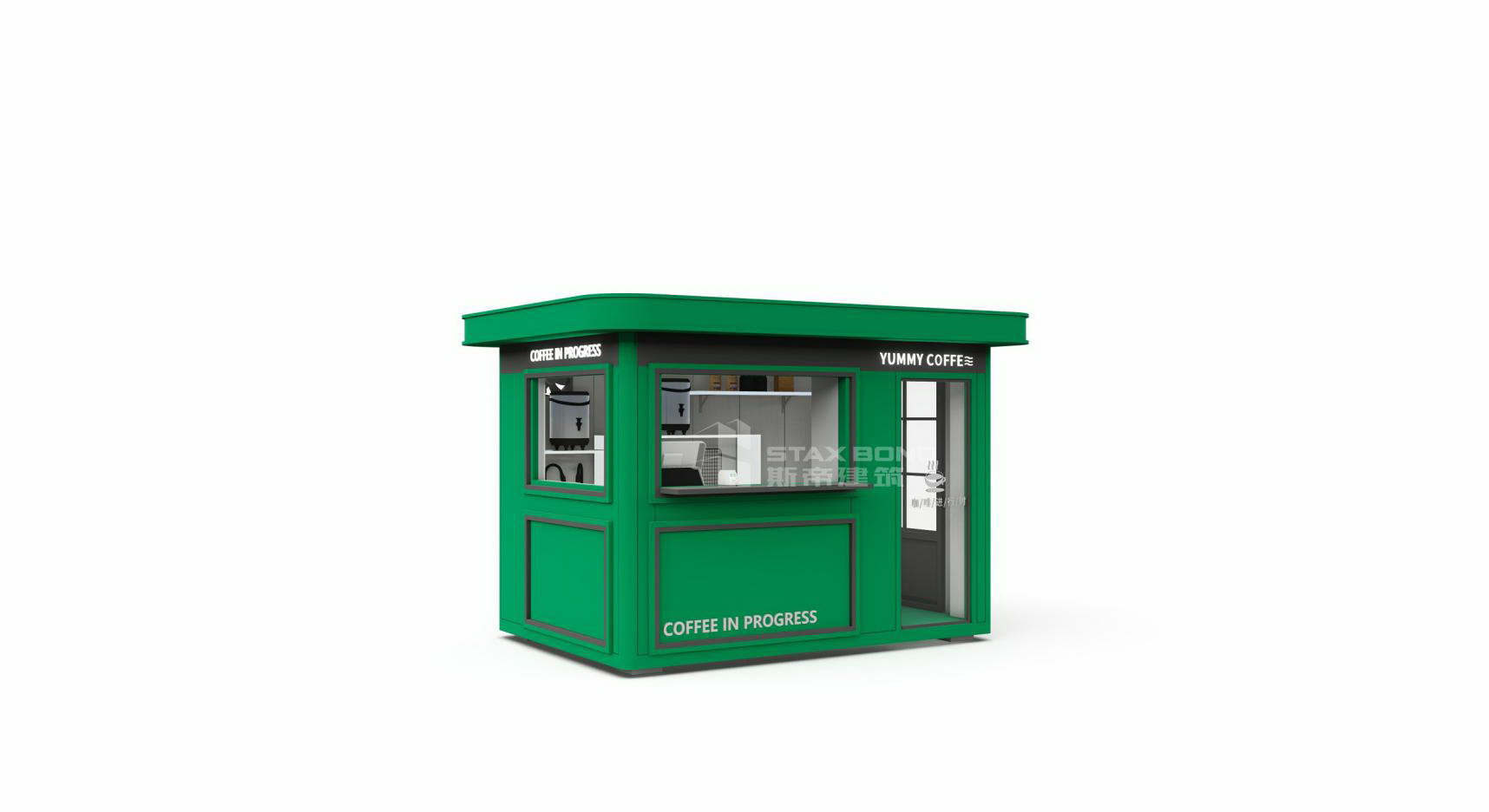 Modular container building mini · small coffee shop