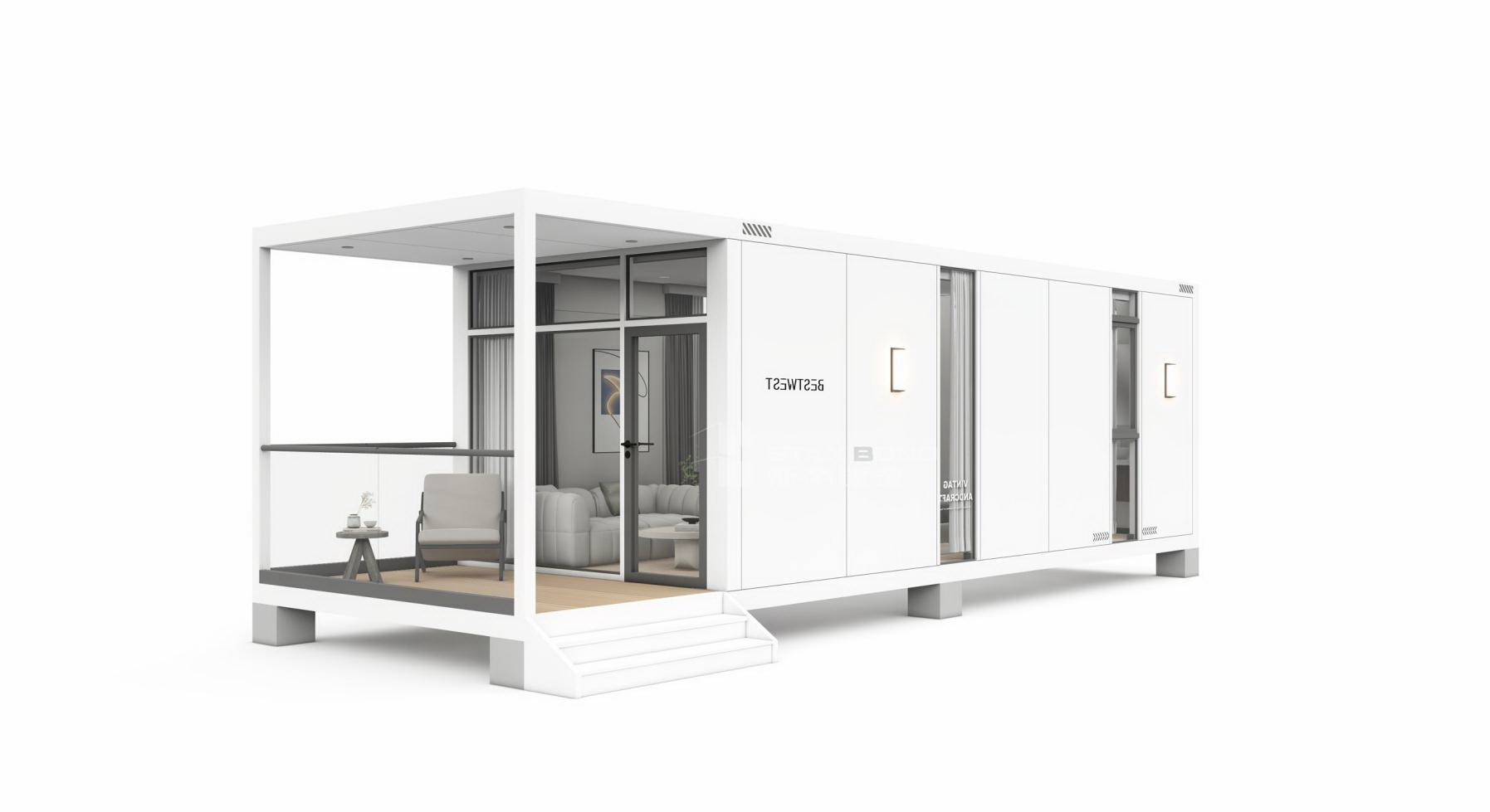 Modular Container Building Homestay · Residential Space